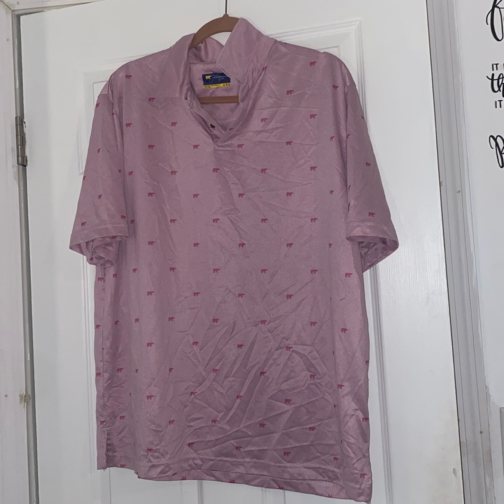 Golden Bear design and Jack Nicklaus Pink Golf Polo.